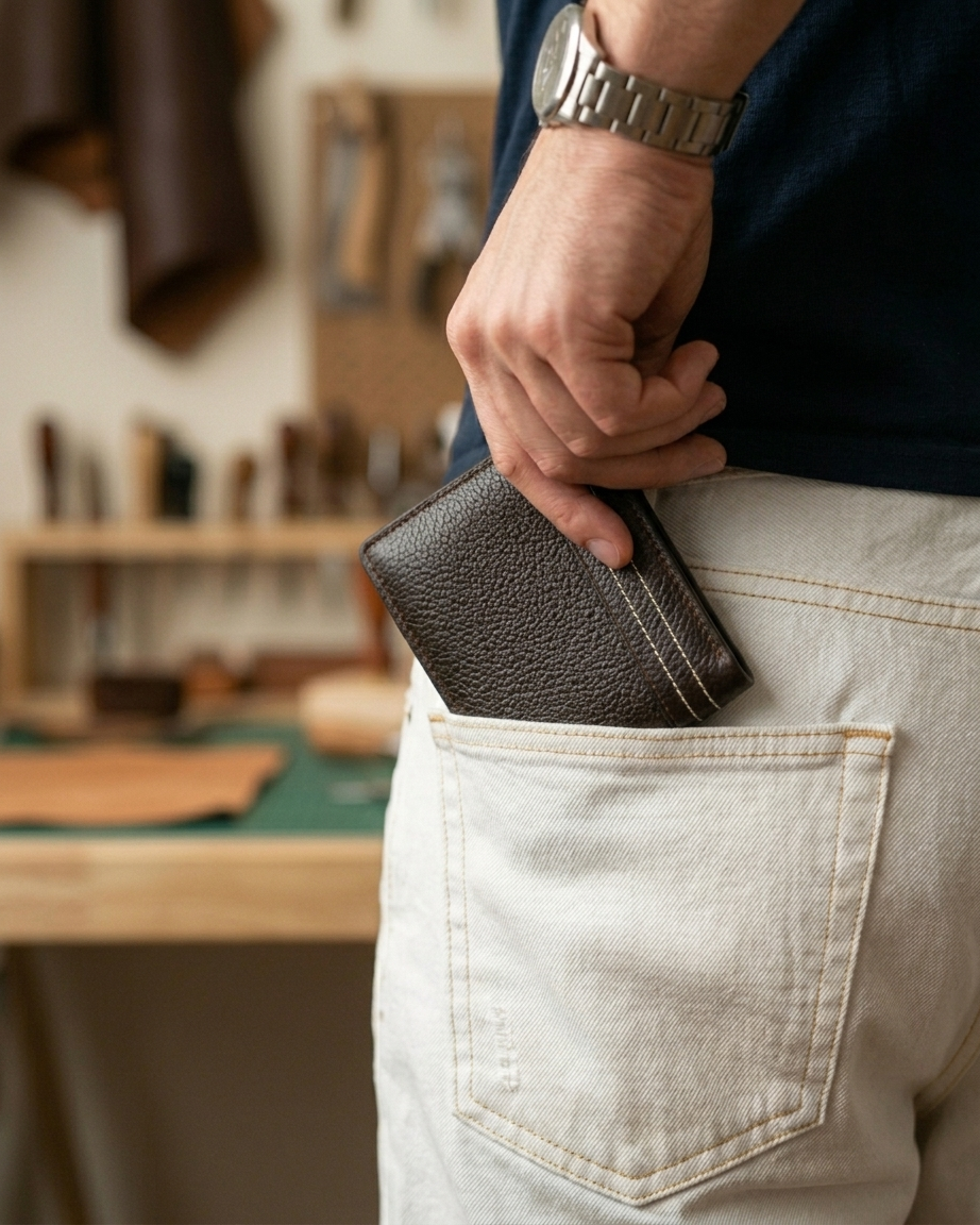 TG 04 - Original Leather Bi Fold Wallet - Chocolate