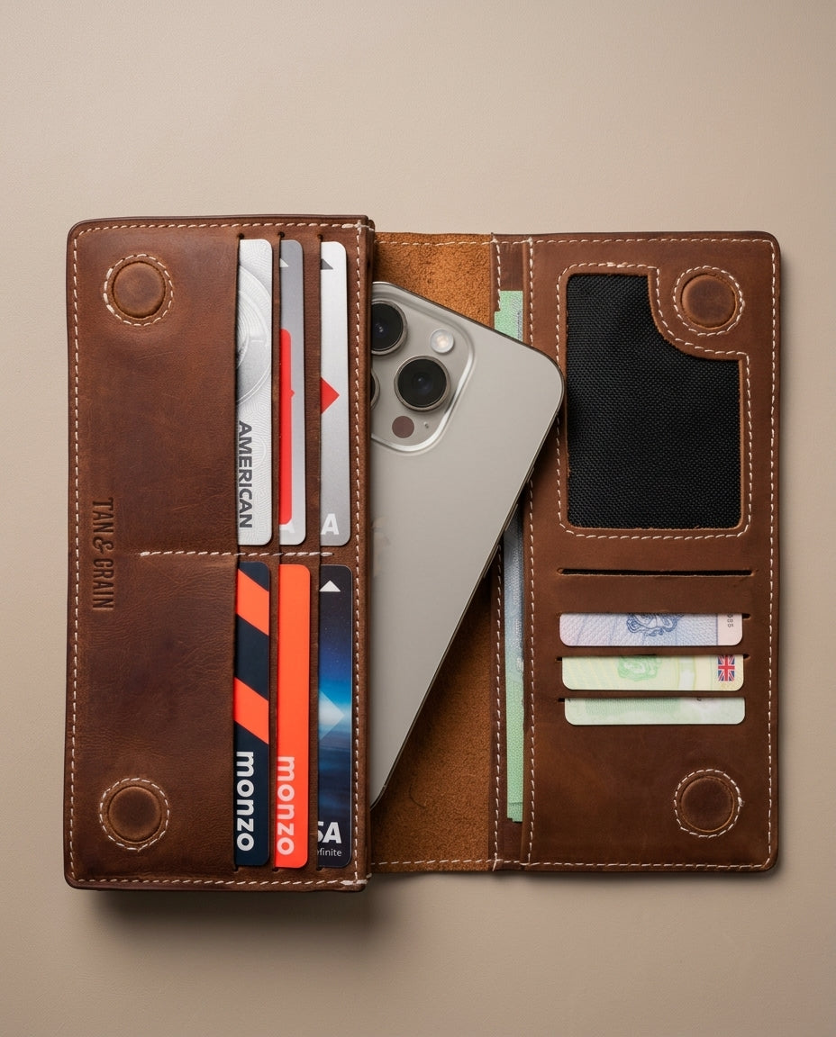TG 01 - Original Leather Long Wallet - Tan