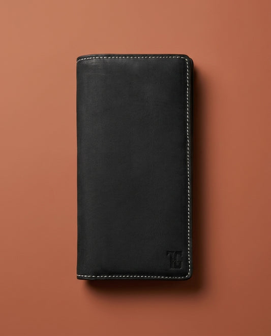 TG 02 - Original Leather Long Wallet - Black