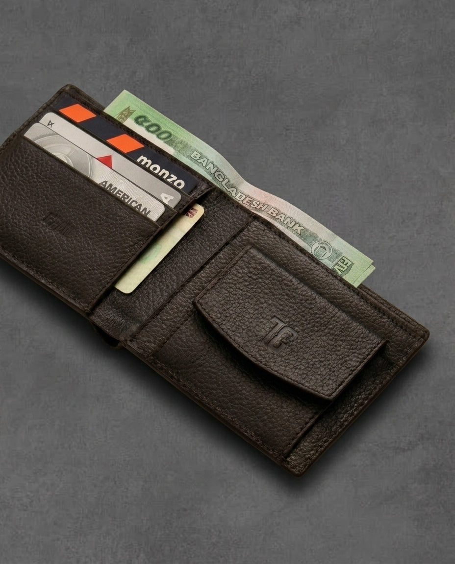 TG 04 - Original Leather Bi Fold Wallet - Chocolate