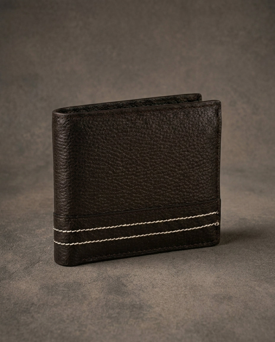 TG 05 - Original Leather Couple Wallet Combo - Chocolate