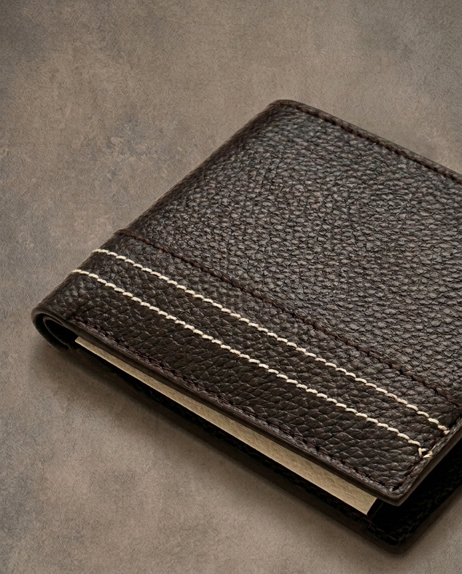 TG 05 - Original Leather Couple Wallet Combo - Chocolate