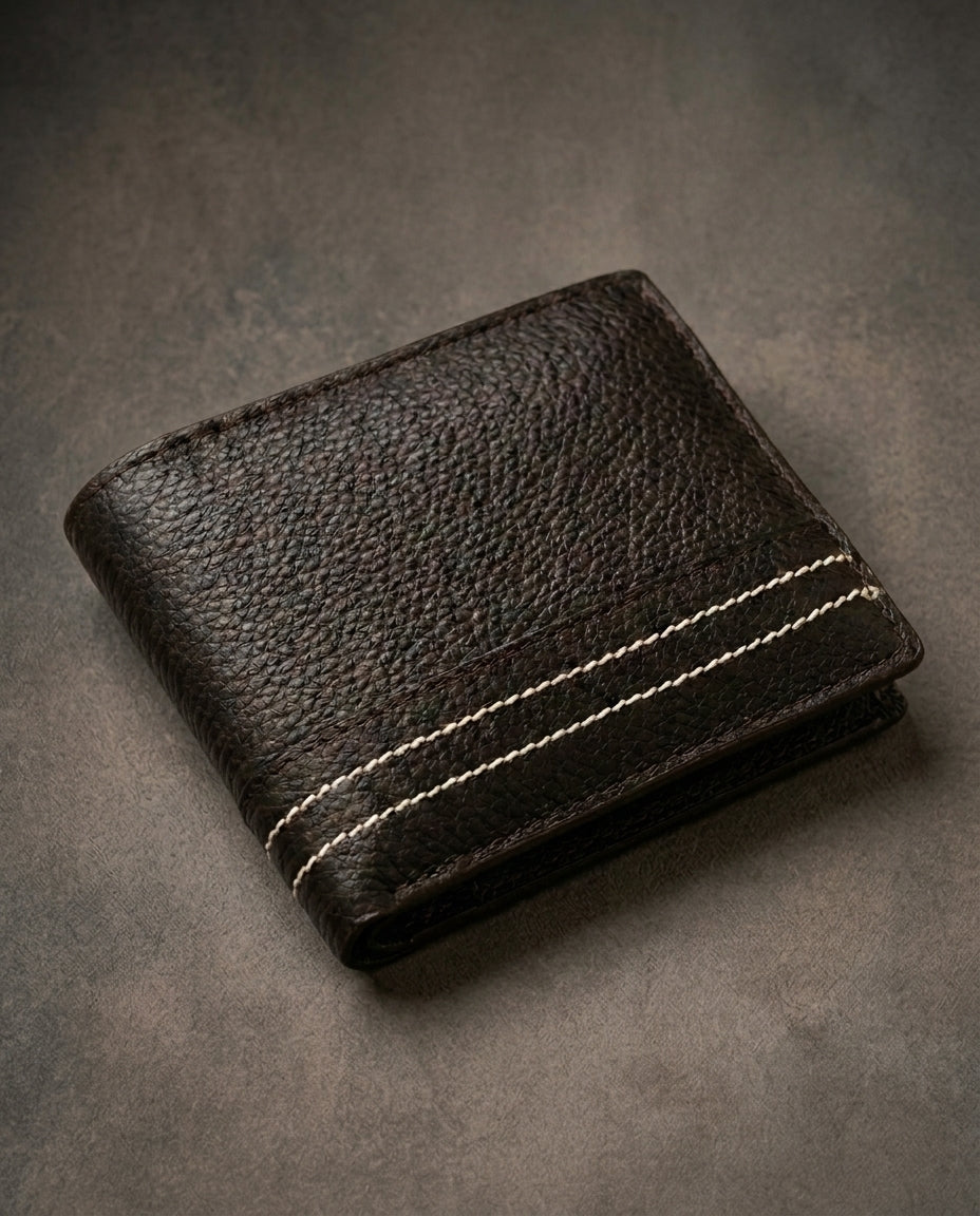 TG 05 - Original Leather Couple Wallet Combo - Chocolate