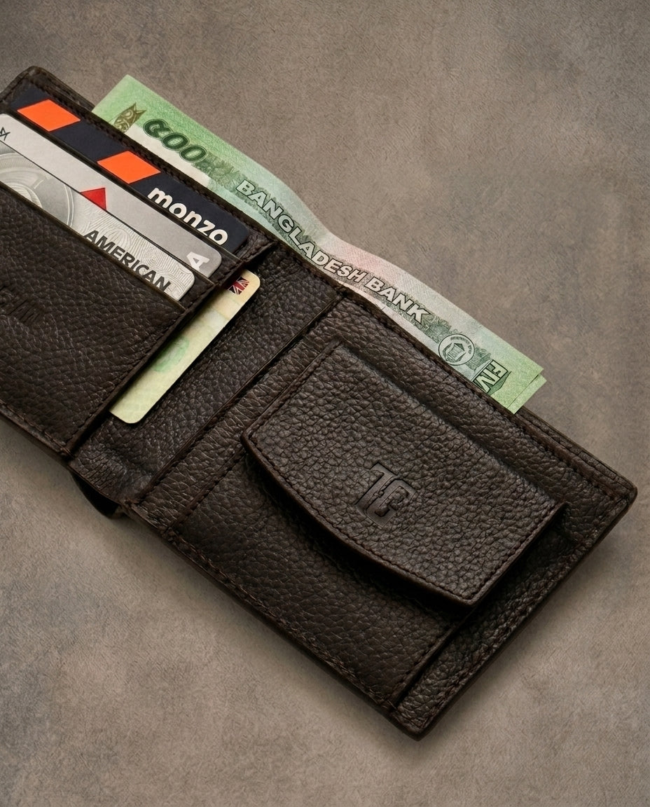 TG 05 - Original Leather Couple Wallet Combo - Chocolate