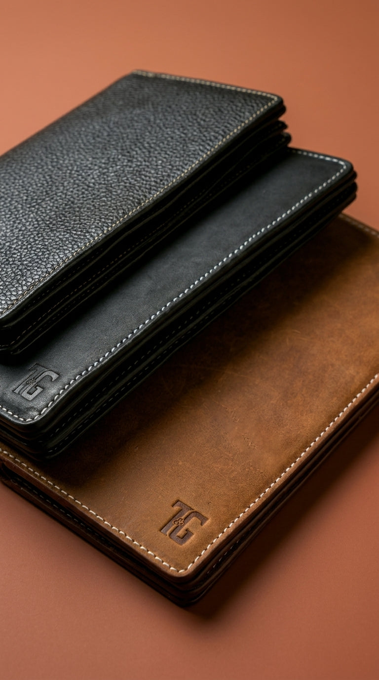 TG 02 - Original Leather Long Wallet - Black