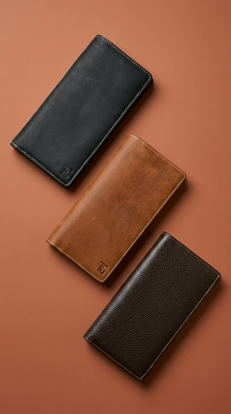 TG 02 - Original Leather Long Wallet - Black